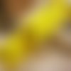 Ruban etoiles noires fond jaune - ruban gros grain  - vendu au mètre