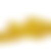 Ruban etoiles blanches sur fond jaune- ruban gros grain  - vendu au mètre