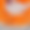 Galon dentelle - organza - plissée - froncée - 2 rangs - 40 mm - orange - vendu par 50 cm