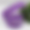 Ruban à pois blanc fond violet - bord festonné - ruban gros grain 