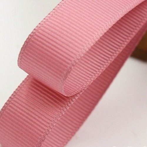Ruban gros grain uni - vieux rose - 16 mm - vendu au mètre