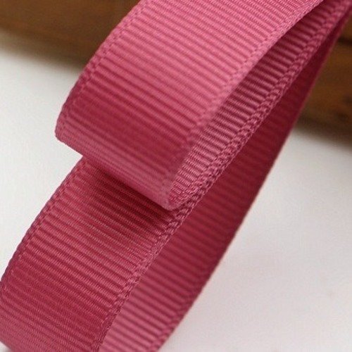 Ruban gros grain uni - lie de vin - 16 mm - vendu au mètre