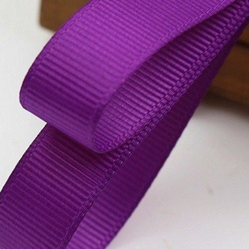 Ruban gros grain uni - violet - 16 mm - vendu au mètre