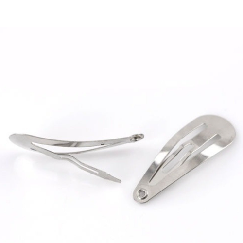 Lot de 25 pinces à cheveux clic-clac - couleur argenté