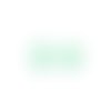 1 perle en silicone - hexagonale - 14 mm - vert tendre