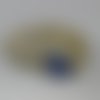 1 breloque pendentif bouledogue - strass - emaillé bleu