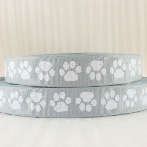RUBAN GROS GRAIN IMPRIMÉ ** 22 mm ** ADORABLE CHAT CONFETTI FLEUR vendu au mètre