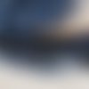 Galon dentelle - pois - organza - tulle - plissée - froncée - 40 mm - noir pois blanc - vendu par 50 cm