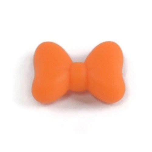 1 perle en silicone - noeud - orange