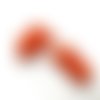 1 clip / pince bretelle pour attache tétine ou doudou - plastique - orange