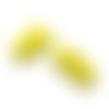 1 clip / pince bretelle pour attache tétine ou doudou - plastique - jaune 