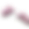 1 clip / pince bretelle pour attache tétine ou doudou - plastique - rose