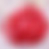 Galon pompon - tons rouges - vendu par 0.50 cm