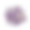 1 pompon forme tutu avec perle nacrée - 3 cm - parme