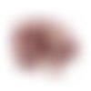 1 pompon forme tutu avec perle nacrée - 3 cm - bordeaux