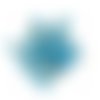1 pompon forme tutu avec perle nacrée - 3 cm - bleu turquoise