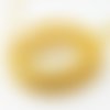 1 cordon - lanière suédine clouté - 5 mm - jaune 