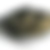 1 cordon - lanière suédine clouté double rangs - 5 mm - noir