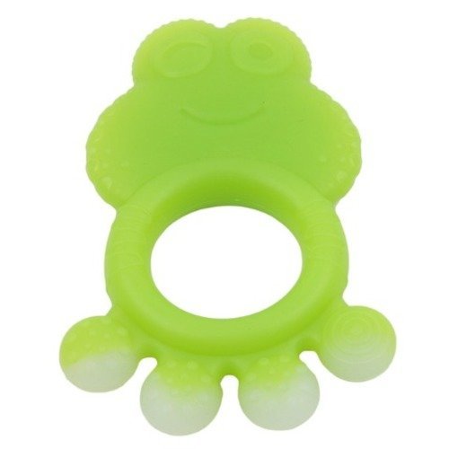 1 anneau de dentition - grenouille en silicone - vert