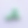 2 perles en silicone - etoile - vert tendre - 14 mm - r321