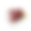 1 pompon - breloque fausse fourrure - prune
