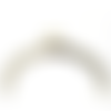 1 fermoir claps demi cercle - couleur bronze - r075