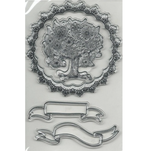 1 planche de tampons clear - arbre