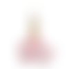 1 pompon forme tutu avec perle nacrée - r216