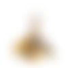 1 pompon forme tutu avec perle nacrée - r226
