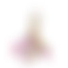1 pompon forme tutu avec perle nacrée - r227
