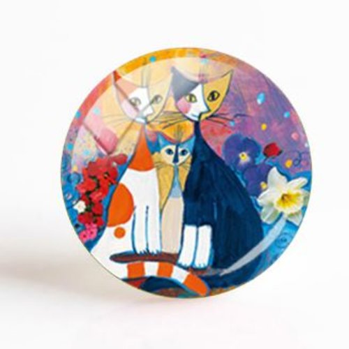 1 cabochon en verre - 25 mm - chats