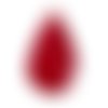 1 pendentif - sequin goutte émaille rouge - laiton - r654