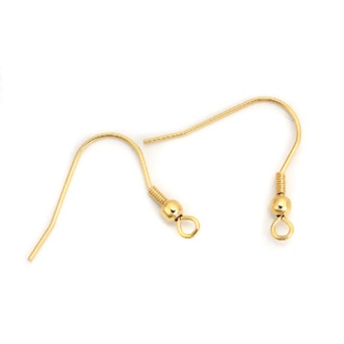 Lot de 10 supports boucle d/'oreilles dormeuses en acier inoxydable