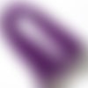 Lot de 2 colliers cordon ciré polyester - 45 cm - violet - r0408