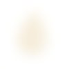 1 pendentif - goutte - fleur - filigrane - couleur dorée 