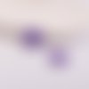 1 pendentif - sequin coeur - émaillé violet - laiton - r206