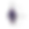 1 pendentif - sequin losange - émaillé violet - laiton - r766