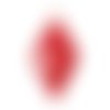 1 pendentif - sequin losange - émaillé rouge - laiton - r417