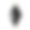 1 pendentif - sequin losange - émaillé noir - laiton - r419