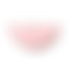 1 pendentif - sequin demi lune - émaillé rose - laiton - r799