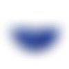 1 pendentif - sequin demi lune - émaillé bleu roi - laiton - r797