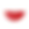 1 pendentif - sequin demi lune - émaillé rouge - laiton - r411