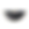 1 pendentif - sequin demi lune - émaillé noir - laiton - r413