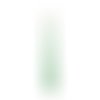 1 pendentif - sequin longue goutte émaille vert - laiton. r755