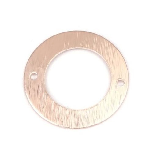 1 connecteur rond - couleur métal doré rose - c800