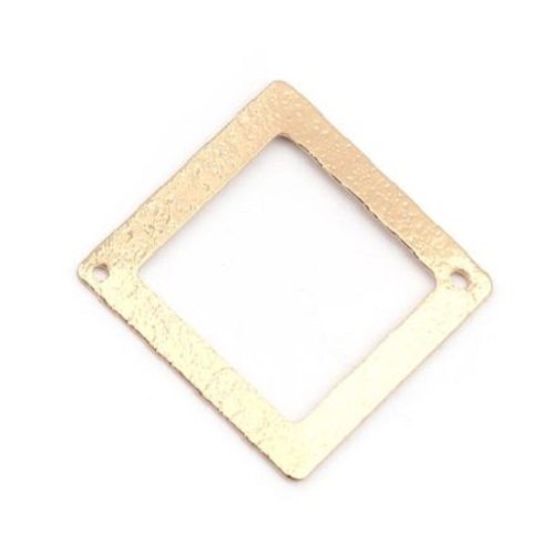 1 connecteur carré - couleur métal doré - c792