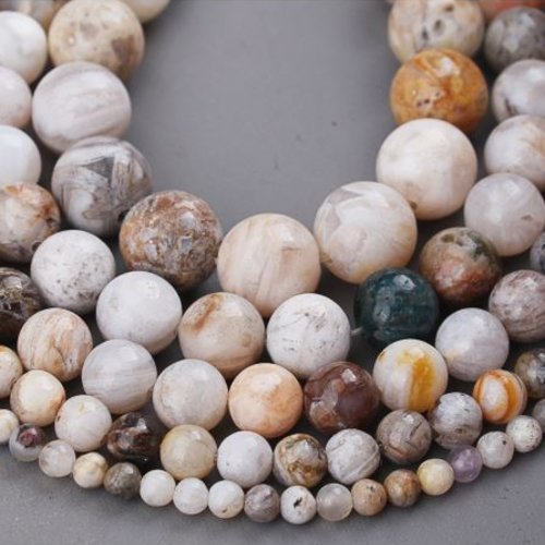 Lot de 10 perles ronde  agate cornaline - couleur naturelle - 4 mm - p700