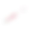 Stylo à bille personnalisable avec des perles - couleur rose métallisé