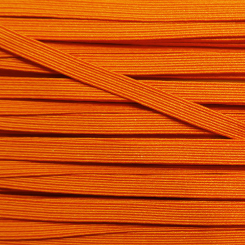 Ruban élastique plat - orange vif  - 6 mm