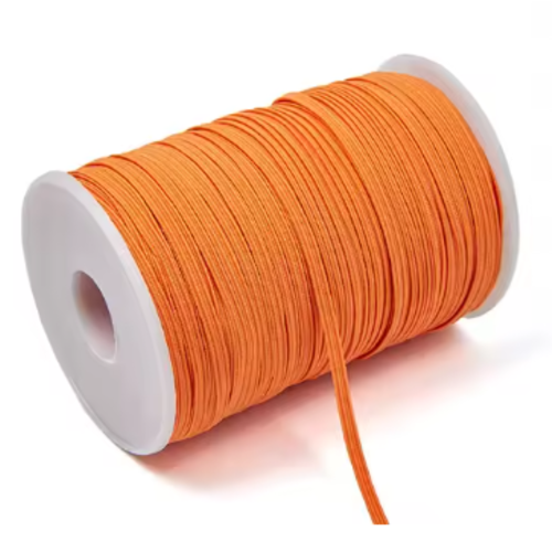 Ruban élastique plat - orange vif  - 6 mm